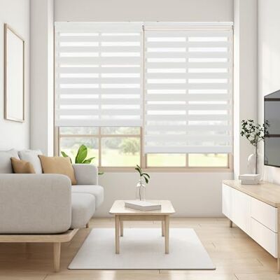 Blindecor Lira dvojitá roleta – duo roleta ve dne i v noci ulomená bílá – 140 x 250 cm (šířka x délka) velikost látky 137 x 245 cm Okenní roleta zebra Blindecor Lira dvojitá roleta – duo roleta ve dne i v noci ulomená bílá – 140 x 250 cm (šířka x délka) velikost látky 137 x 245 cm Okenní roleta zebra