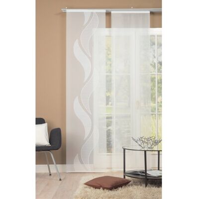 Home Fashion 87787-810 Schiebewand Scherli, 245 x 60 cm, Voile, wollweiß, weiß Home Fashion 87787-810 Schiebewand Scherli, 245 x 60 cm, Voile, wollweiß, weiß