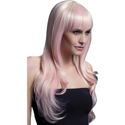 Smiffys Fever Kollektion, Sienna Perücke, Candy-Blond, Lang gefedert mit Pony, 66cm / 26in Halloween Smiffys Fever Kollektion, Sienna Perücke, Candy-Blond, Lang gefedert mit Pony, 66cm / 26in Halloween