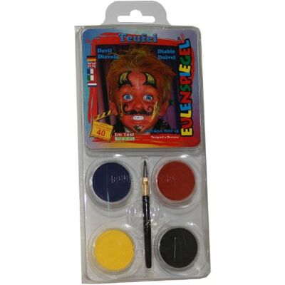 Eulenspiegel 204160 Sada líčidel ďábel, na cca 40 mask, barvy na líčení, karneval, tematickou oslavu Eulenspiegel 204160 Sada líčidel ďábel, na cca 40 mask, barvy na líčení, karneval, tematickou oslavu
