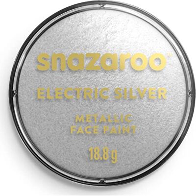 Snazaroo 1118766 Schminkfarbe Metall Silber, 18ml Topf hautfreundliche Gesichtschminke auf Wasserbasis, wasservermalbar, parabenfrei, Face & Bodypaint Farbe für Kinder & Erwachsene Snazaroo 1118766 Schminkfarbe Metall Silber, 18ml Topf hautfreundliche Gesichtschminke auf Wasserbasis, wasservermalbar, parabenfrei, Face & Bodypaint Farbe für Kinder & Erwachsene