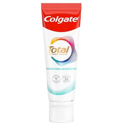 Colgate Zubní pasta Total Zdravá svěžest, 12h aktivní ochrana, 75 ml Zubní pasta pro celou oblast úst, bojuje proti bakteriím na zubech, jazyku, tvářích a dásních, snižuje zápach z úst Colgate Zubní pasta Total Zdravá svěžest, 12h aktivní ochrana, 75 ml Zubní pasta pro celou oblast úst, bojuje proti bakteriím na zubech, jazyku, tvářích a dásních, snižuje zápach z úst