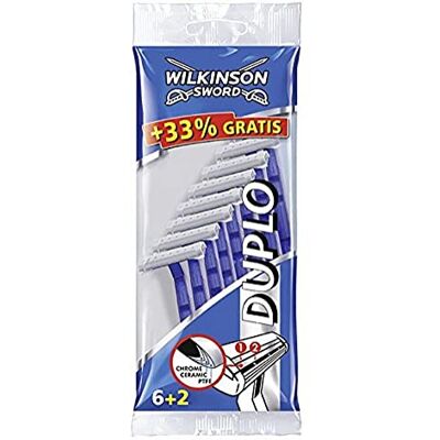 Wilkinson Sword Duplo pánský jednorázový holicí strojek, 6 + 2 ks, balení 1 ks Wilkinson Sword Duplo pánský jednorázový holicí strojek, 6 + 2 ks, balení 1 ks