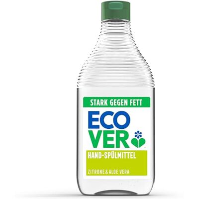 Ecover Mycí prostředek, silný proti mastnotě a nečistotám, čerstvá vůně citronů a aloe vera, pro ruční mytí, 1 x 450 ml Ecover Mycí prostředek, silný proti mastnotě a nečistotám, čerstvá vůně citronů a aloe vera, pro ruční mytí, 1 x 450 ml