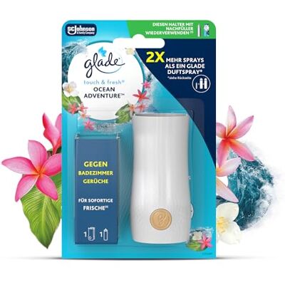 Glade Touch & Fresh (Brise One Touch) Mini sprej, pokojová vůně, držák vč. 1 náplně, Ocean Adventure, 10 ml Glade Touch & Fresh (Brise One Touch) Mini sprej, pokojová vůně, držák vč. 1 náplně, Ocean Adventure, 10 ml
