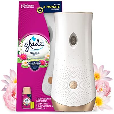Glade Automatický sprej, vůně do místnosti, držák a doplňovací náplň (Brise) Starter Kit, Dlouhotrvající odstraňovač zápachu, vonný sprej pro domácnost, relaxační Zen Glade Automatický sprej, vůně do místnosti, držák a doplňovací náplň (Brise) Starter Kit, Dlouhotrvající odstraňovač zápachu, vonný sprej pro domácnost, relaxační Zen