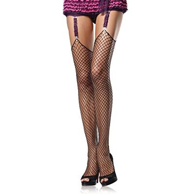 LEG AVENUE Women's Unfinished Top Industrial Fishnet Stockings LEG AVENUE Women's Unfinished Top Industrial Fishnet Stockings