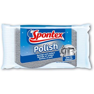 Spontex Polish Edelstahl-Putz Scheuerschwamm ideal für Edelstahltöpfe Spontex Polish Edelstahl-Putz Scheuerschwamm ideal für Edelstahltöpfe