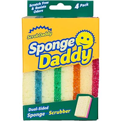 Scrub Daddy SPDDY4 SPMVP čisticí houby, oboustranné, 4 kusy, tříděné oboustranná drhba/mycí houba na mytí nádobí, alternativa k poškrábání odolnému odření pro čištění nádobí Scrub Daddy SPDDY4 SPMVP čisticí houby, oboustranné, 4 kusy, tříděné oboustranná drhba/mycí houba na mytí nádobí, alternativa k poškrábání odolnému odření pro čištění nádobí