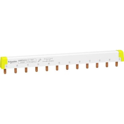 Schneider Electric A9XPH312 Fázová Kolejnice - 3P, 12 Modulů, 100A Schneider Electric A9XPH312 Fázová Kolejnice - 3P, 12 Modulů, 100A