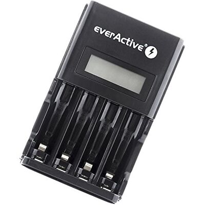 everActive NC-450 Black Edition Intelligentes Schnelladegerät Ladegerät für AA AAA NI-MH Akkus everActive NC-450 Black Edition Intelligentes Schnelladegerät Ladegerät für AA AAA NI-MH Akkus