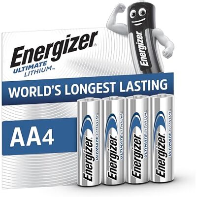 Energizer Baterie Ultimate lithiove AA (baleni 4 x 1,5V) Nejdelší AA baterie na světě – 100% zabezpečená proti vytečení – balení 100% bez plastů – možnost skladování 25 let Energizer Baterie Ultimate lithiove AA (baleni 4 x 1,5V) Nejdelší AA baterie na světě – 100% zabezpečená proti vytečení – balení 100% bez plastů – možnost skladování 25 let