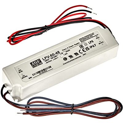 MEAN WELL LED síťový zdroj 60 W 48 V 1,25 A; MeanWell, LPV-60-48; spínací síťový zdroj MEAN WELL LED síťový zdroj 60 W 48 V 1,25 A; MeanWell, LPV-60-48; spínací síťový zdroj