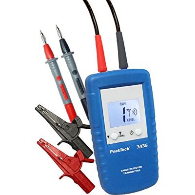 PeakTech P 3435 TR – přídavný vysílač pro vyhledávač kabelů P3435 – s měřením napětí a nastavitelnou detekcí kanálů – CAT III PeakTech P 3435 TR – přídavný vysílač pro vyhledávač kabelů P3435 – s měřením napětí a nastavitelnou detekcí kanálů – CAT III
