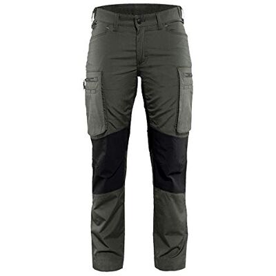 BLÅKLÄDER Dámské servisní kalhoty do pasu Stretch Army zelená/černá C30 BLÅKLÄDER Dámské servisní kalhoty do pasu Stretch Army zelená/černá C30