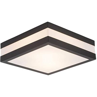Brilliant Matteo stropní svítidlo E27 40 wattů – LED venkovní lampa antracitově bílá – nástěnná lampa pro venkovní použití – LED lampa s ochranou proti stříkající vodě Brilliant Matteo stropní svítidlo E27 40 wattů – LED venkovní lampa antracitově bílá – nástěnná lampa pro venkovní použití – LED lampa s ochranou proti stříkající vodě