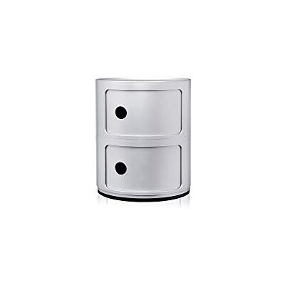 Kartell Componibili - 2 Prvky - Stříbrný - Úložná jednotka Kartell Componibili - 2 Prvky - Stříbrný - Úložná jednotka