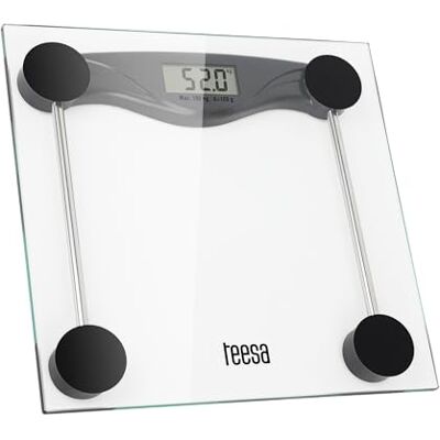 Teesa TSA0801 Skleněná digitální koupelnová váha s velkým LCD displejem, 180 kg Teesa TSA0801 Skleněná digitální koupelnová váha s velkým LCD displejem, 180 kg