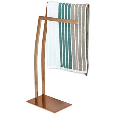 Relaxdays Držák ručníků WIMEDO, VxŠxH: cca 80 x 32 x 20 cm, stojan na ručníky 2 tyče, stojan, koupelnový doplněk, ušlechtilá ocel Relaxdays Držák ručníků WIMEDO, VxŠxH: cca 80 x 32 x 20 cm, stojan na ručníky 2 tyče, stojan, koupelnový doplněk, ušlechtilá ocel