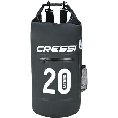 CRESSI Dry Bag Black with Zip 20 lt CRESSI Dry Bag Black with Zip 20 lt