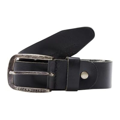 JACK & JONES Pánský pásek Jjipaul Jjleather Belt Noos, černá/ JACK & JONES Pánský pásek Jjipaul Jjleather Belt Noos, černá/