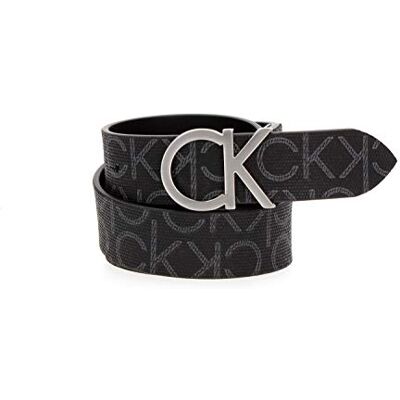 Calvin Dámský pásek Ck Mono Belt 3,5 cm z kůže, Černá (Black Mono 0gj) Calvin Dámský pásek Ck Mono Belt 3,5 cm z kůže, Černá (Black Mono 0gj)