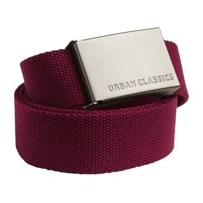 Urban Classics , unisex opasek, Canvas pásek pro pány i dámy, plynule nastavitelný látkový pásek, délka 120 cm, šířka cca3,7 cm, s železnou přezkou Jednotná velikost Burgundská Urban Classics , unisex opasek, Canvas pásek pro pány i dámy, plynule nastavitelný látkový pásek, délka 120 cm, šířka cca3,7 cm, s železnou přezkou Jednotná velikost Burgundská