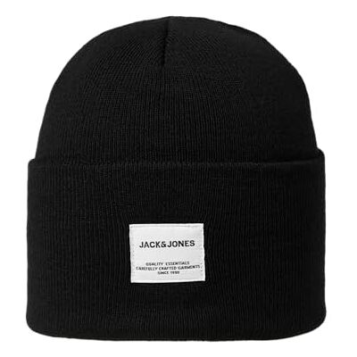 JACK & JONES Pánská pletená čepice Jaclong Knit Beanie Noos, černá, Jednotná velikost JACK & JONES Pánská pletená čepice Jaclong Knit Beanie Noos, černá, Jednotná velikost