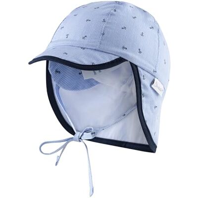 Sterntaler Schirmmütze Nacken Anker Baby- und Kinder Mütze mit Nackenschutz, Ohrenklappen und Bindeband UV-Schutz 30 Sonnenmütze mit Futter aus Batist (Bio) Kopfbedeckung Himmel, Größe 39 Sterntaler Schirmmütze Nacken Anker Baby- und Kinder Mütze mit Nackenschutz, Ohrenklappen und Bindeband UV-Schutz 30 Sonnenmütze mit Futter aus Batist (Bio) Kopfbedeckung Himmel, Größe 39