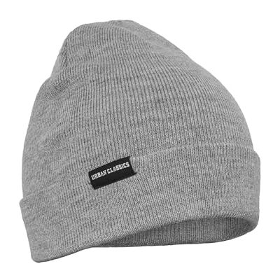 Urban Classics Unisex Basic Flap Beanie, Šedá, Jednotná velikost Urban Classics Unisex Basic Flap Beanie, Šedá, Jednotná velikost
