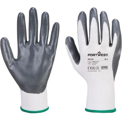 Portwest Flexo Grip Nitril rukavice, velikost: XXL, barva: šedá/bílá, A310GRWXXL Portwest Flexo Grip Nitril rukavice, velikost: XXL, barva: šedá/bílá, A310GRWXXL