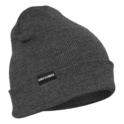 Urban Classics Unisex Basic Flap Beanie, Uhlová, Jednotná velikost Urban Classics Unisex Basic Flap Beanie, Uhlová, Jednotná velikost