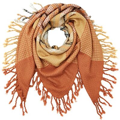 PIECES Dámská obálka Pcpaula Square Scarf, Vícebarevné (Copper Brown) PIECES Dámská obálka Pcpaula Square Scarf, Vícebarevné (Copper Brown)