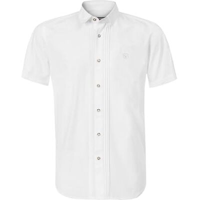 Stockerpoint Pánská krojová košile s krátkým rukávem Bodo I velikost S-2XL I tradiční a moderní design I prodyšná a snadná údržba I 100% bavlna I perfektní pro kroje a slavnosti, bílá, S Stockerpoint Pánská krojová košile s krátkým rukávem Bodo I velikost S-2XL I tradiční a moderní design I prodyšná a snadná údržba I 100% bavlna I perfektní pro kroje a slavnosti, bílá, S
