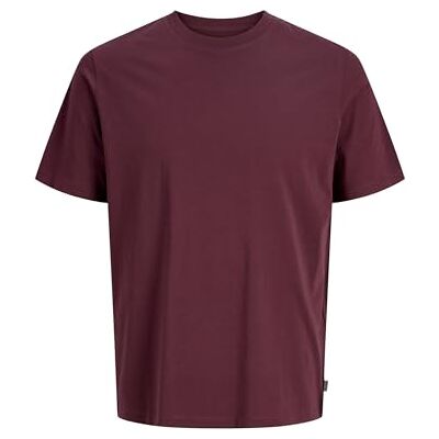 JACK & JONES Pánské tričko Jjeorganic Basic Tee Ss O-Neck Noos (balení 1 ks), Červená (Port Royale), M JACK & JONES Pánské tričko Jjeorganic Basic Tee Ss O-Neck Noos (balení 1 ks), Červená (Port Royale), M