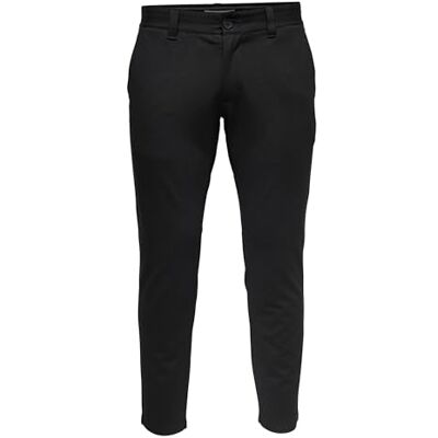 ONLY & SONS Mens Black Trousers ONLY & SONS Mens Black Trousers