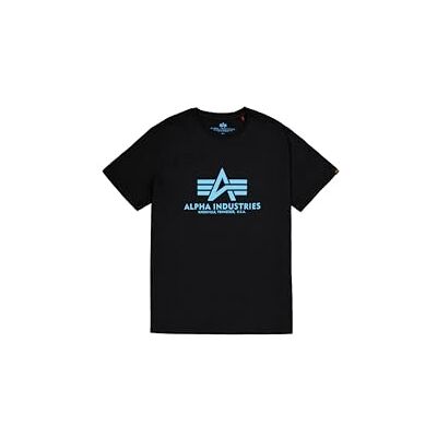 Alpha Pánské Basic tričko, neprůhledné, černá (Black/Blue 93) Alpha Pánské Basic tričko, neprůhledné, černá (Black/Blue 93)