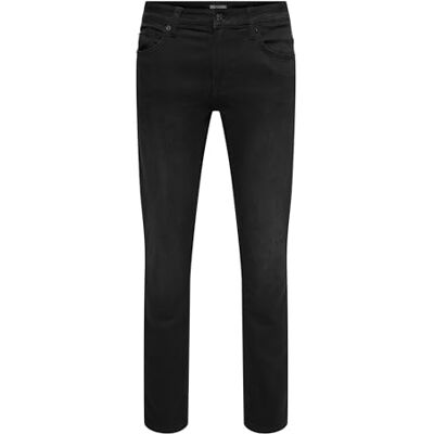 ONLY & SONS Male Slim Fit Jeans ONSLOOM Mid Rise Slim Fit Jeans, černá ONLY & SONS Male Slim Fit Jeans ONSLOOM Mid Rise Slim Fit Jeans, černá