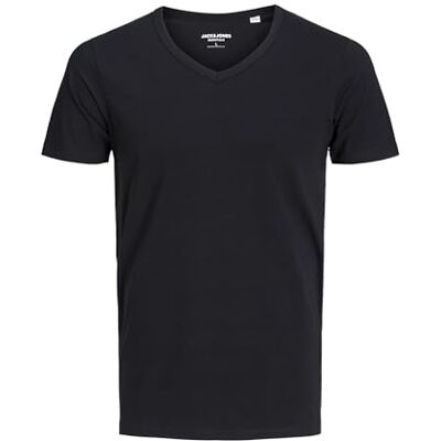JACK & JONES Pánské tričko Basic, černá (Black), L JACK & JONES Pánské tričko Basic, černá (Black), L