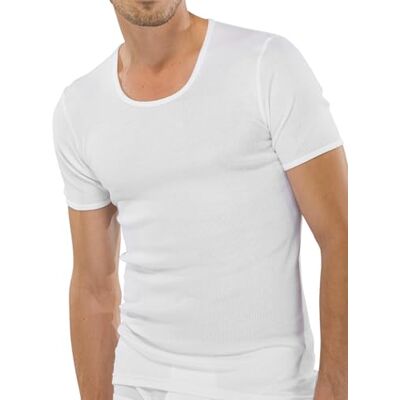 Schiesser Originální Classics Feinripp tričko kulatý výstřih jednobarevné bílé 005122/100, bílá (100-bílá), 3XL Velké velikosti Schiesser Originální Classics Feinripp tričko kulatý výstřih jednobarevné bílé 005122/100, bílá (100-bílá), 3XL Velké velikosti