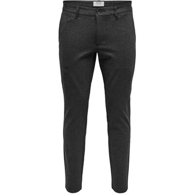 ONLY & SONS Male Chino kalhoty ONSMARK Slim Fit Chino kalhoty, Tmavě šedá melanž ONLY & SONS Male Chino kalhoty ONSMARK Slim Fit Chino kalhoty, Tmavě šedá melanž