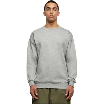 Urban Classics Basic Crewneck pánské tričko s dlouhým rukávem černé Basics, Streetwear, Šedá Urban Classics Basic Crewneck pánské tričko s dlouhým rukávem černé Basics, Streetwear, Šedá