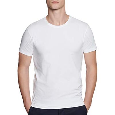 Seidensticker Pánské tričko Regular Fit Uni kulatý výstřih krátký rukáv streč, Bílá (242490), XL Seidensticker Pánské tričko Regular Fit Uni kulatý výstřih krátký rukáv streč, Bílá (242490), XL