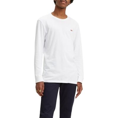 Levi's Pánské tričko Long-Sleeve Original Housemark Tee, Cotton + Patch White Levi's Pánské tričko Long-Sleeve Original Housemark Tee, Cotton + Patch White