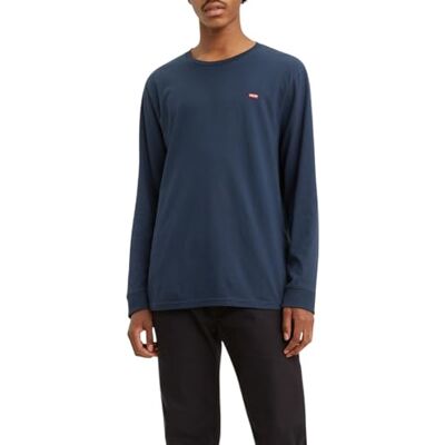 Levi's Pánské tričko Long-Sleeve Original Housemark Tee, Bavlna + Patch Dress Blues Levi's Pánské tričko Long-Sleeve Original Housemark Tee, Bavlna + Patch Dress Blues