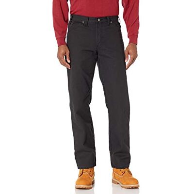Dickies Duck truhlářské džíny pro muže, s rovnými nohavicemi a volným střihem, Rinsed Black, 36 W/34 L Dickies Duck truhlářské džíny pro muže, s rovnými nohavicemi a volným střihem, Rinsed Black, 36 W/34 L