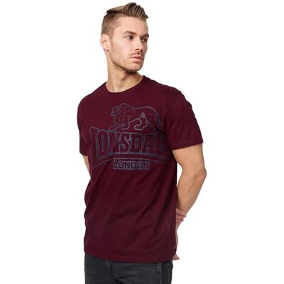 Lonsdale Langset pánské tričko, Vintage Oxblood, S Lonsdale Langset pánské tričko, Vintage Oxblood, S
