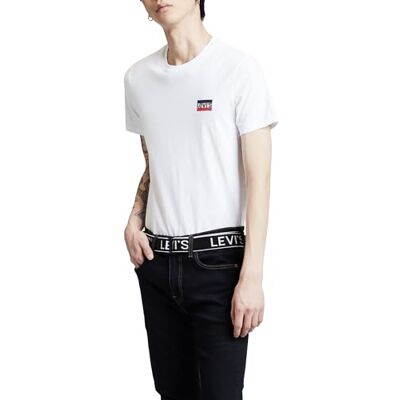 Levi's Pánské tričko Crewneck Graphic 2 ks, Sportwear White/ Mineral Black Levi's Pánské tričko Crewneck Graphic 2 ks, Sportwear White/ Mineral Black