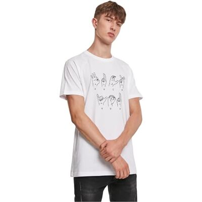 Mister Tee Pánské FU Sign Language Tee, bílá Mister Tee Pánské FU Sign Language Tee, bílá