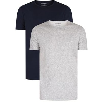 Giorgio Armani Tričko s krátkým rukávem balení 2 ks, Námořnická modrá / Grey Appleng, M Giorgio Armani Tričko s krátkým rukávem balení 2 ks, Námořnická modrá / Grey Appleng, M